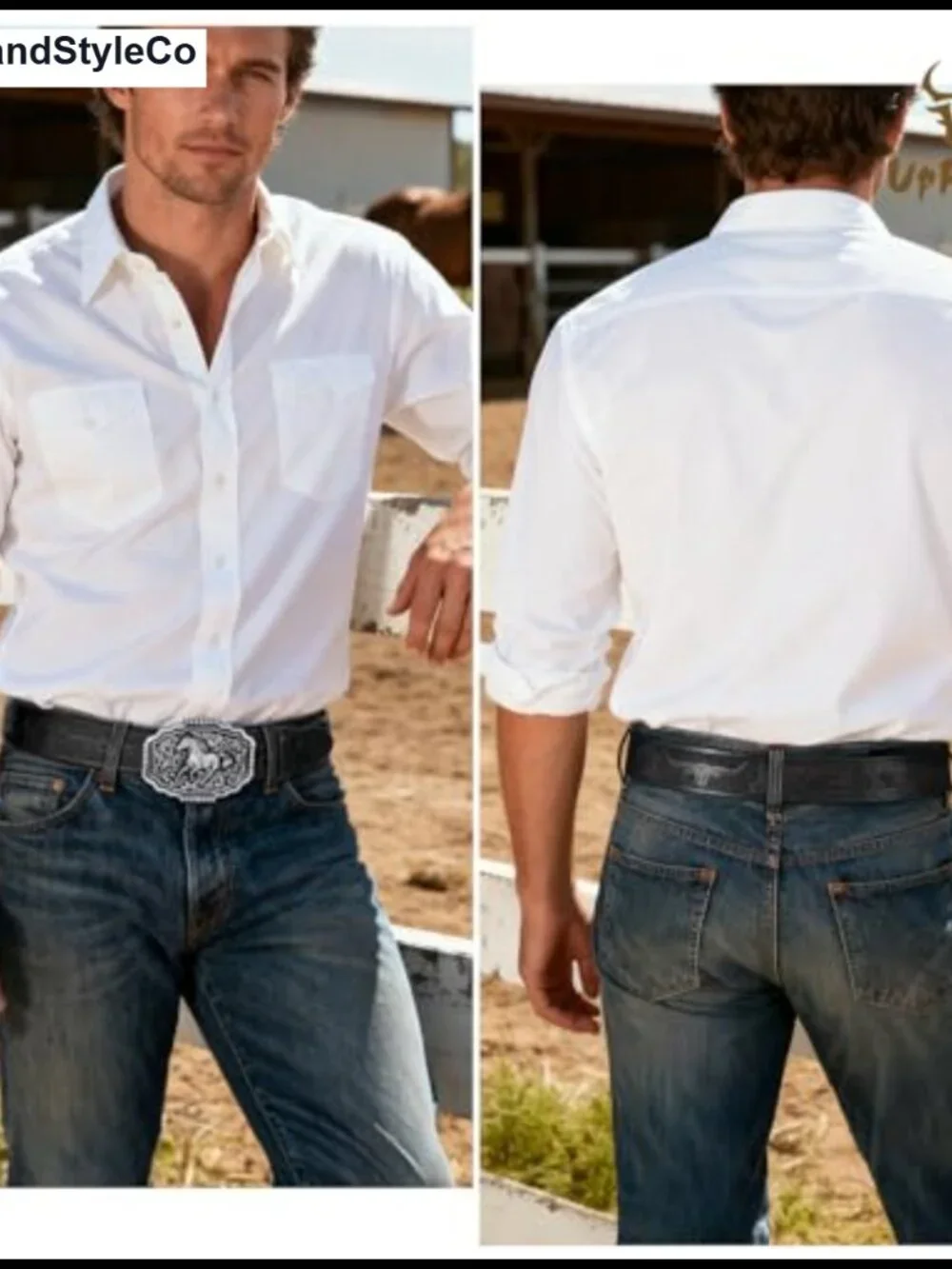 Western Leather Belt Strap Without Buckle - 1.5